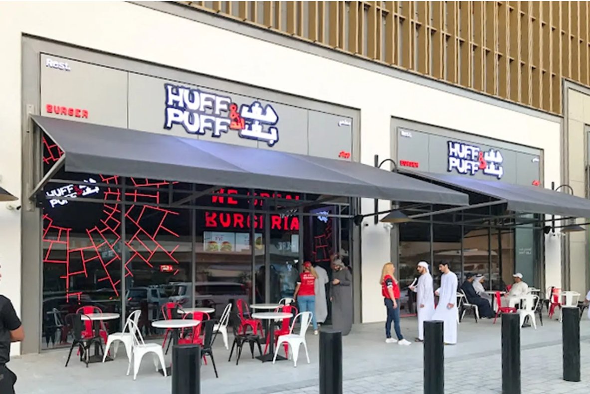 Restaurant Fit Out Dubai Mall | Huff & Puff Restaurant Interior Design UAE - Image 1